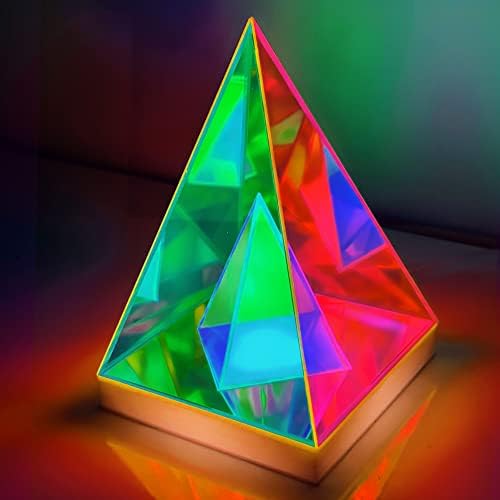 Холограма Пирамидални лампа Echorus - лека нощ Tesseract USB, което променя Цвета си