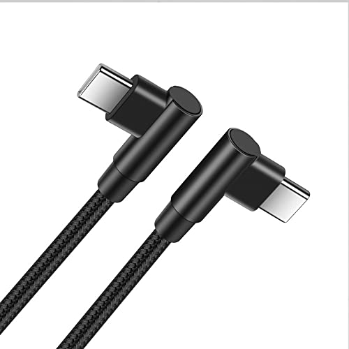 Maixbomr 90-Градусов USB кабел C-C USB с Дължина 6,6 фута, 60 W Кабел за бързо зареждане PD Type C, Двойна Правоъгълна