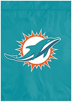 Градински флаг премиум-клас Party Animal NFL Маями Делфините, 12,5 x 18 инча