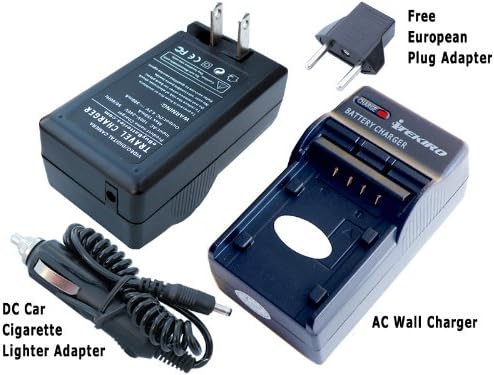 iTEKIRO AC Стенно Зарядно за Кола dc Комплект за Pentax D-BC8 + iTEKIRO 10-в-1 USB Кабел За зареждане