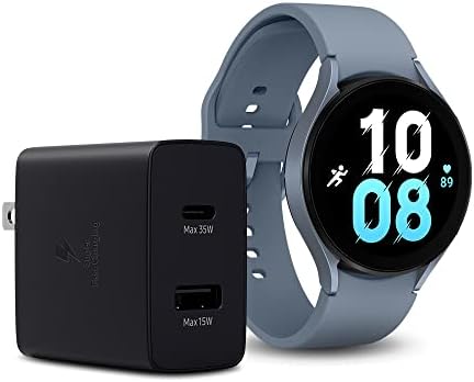 Комплект стенни батерии и зарядни устройства на SAMSUNG Galaxy Watch 5 + 35W Duo, 44 мм-Bluetooth-умен часовник
