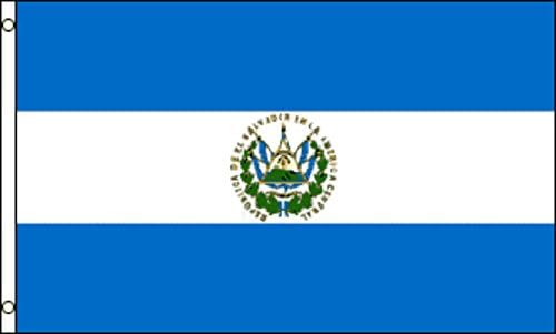 НАЙЛОН (НЕ Полиестер) Сальвадор, Флаг 3 'x5' 210D НАЙЛОН-S
