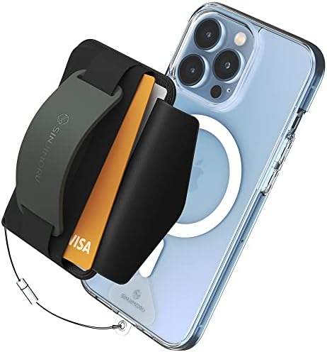 Магнитен държач за карти 3 в 1, електронен портфейл Sinjimoru за MagSafe като чантата си за мобилен телефон,