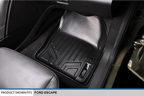 SMARTLINER Custom Fit Подови Постелки 2-Ред Комплект Обшивки Черна за Ford Escape 2013-2019