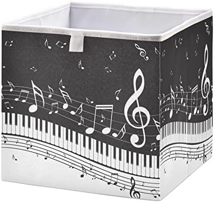Emelivor Кутия за съхранение на ноти за пиано, Сгъваеми кутии за съхранение, Водоустойчив кош за играчки, органайзер