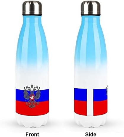 Руски Орел Емблема Знаме на 17 унции Спортна Бутилка За Вода От Неръждаема Стомана С Вакуумна Изолация Форма на Кола Множество Спортни Колба