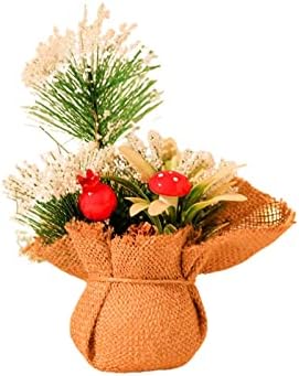 Коледна Топка, Изкуствена Мини Коледно Дърво С Орнаменти, Декорация За Вашия Офис, Спалня, Хол, Настолна Стойка,
