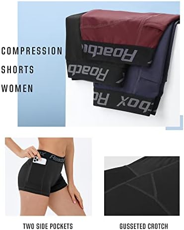 Компресия шорти от Ликра Roadbox, Женски Волейболни шорти 3 /5 с джоб / Без джобове, бързо съхнещи