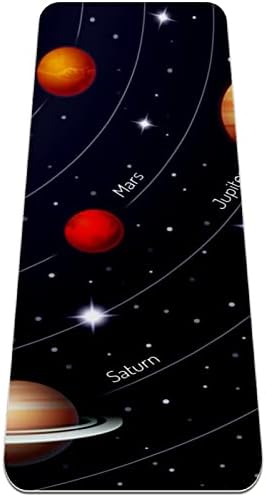 Килимче за Йога 72 x 24 Космическото Пространство Слънчева Система, Марс и Земята Екологично Чист Нескользящий