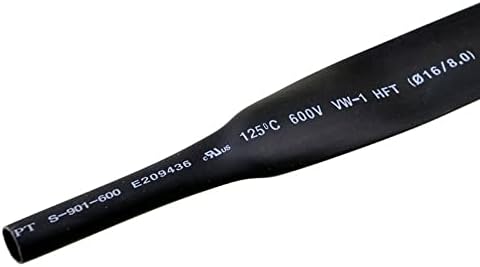 3:1 polyolefin свиване тръба с черупки, ликвидация Ø1,5-Ø39 мм, електрически кабели с изолация от черна бесклеевой