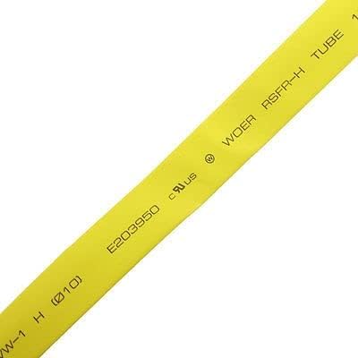 Съотношение 2: 1 Жълта Polyolefin Свиване тръба с диаметър 10 мм, 10 М 32,8 ft