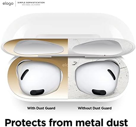 защита от прах elago, съвместима с калъф AirPods 3, Пылезащитная стикер, съвместима с калъф AirPods 3-то поколение