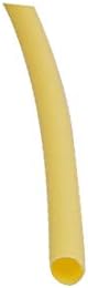X-DREE Polyolefin пожароустойчива тръба жълто на цвят, с вътрешен диаметър 20 м 0,06 инча за ремонт проводник