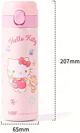 Ежедневните Изкушения Hello Kitty Изолирано Бутилка За Вода От Неръждаема Стомана 420 мл Розов