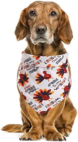 Rainlemon Куче за Деня На Благодарността Кърпа Яка от Турция Шал За Домашни Любимци Триъгълни Лигавник Кученце