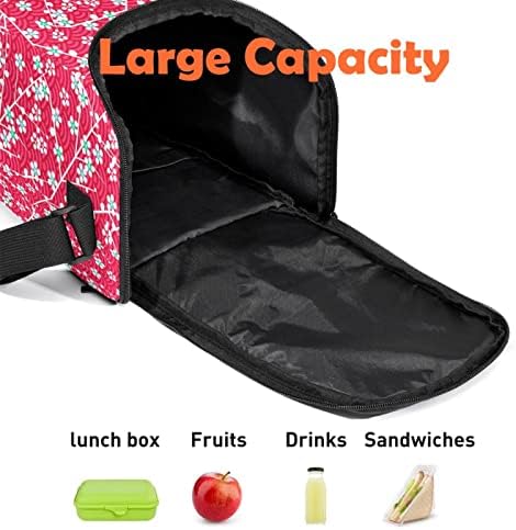 Чанта за обяд за Жени и Мъже, Изолирано Японската Чанта-Тоут за Обяд под формата на Череши с Регулируем пагон