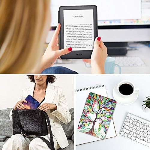 Калъф за Kindle Paperwhite 4 10-то поколение 2018/2020, кожен smart-калъф за четец на електронни книги с функция
