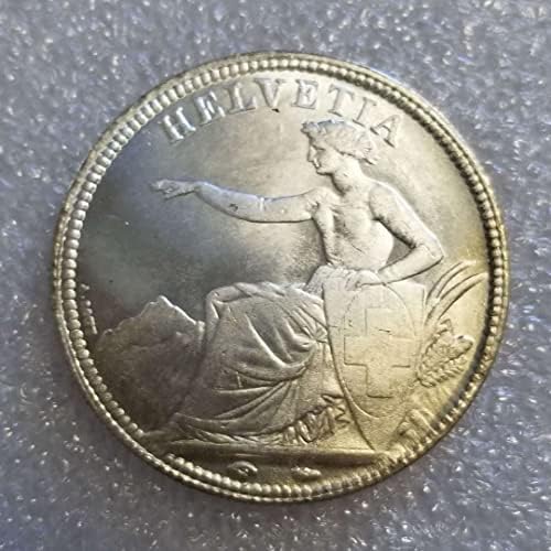 Античен Артефакт 1851 г. Швейцария, Възпоменателна монета UNC 2128