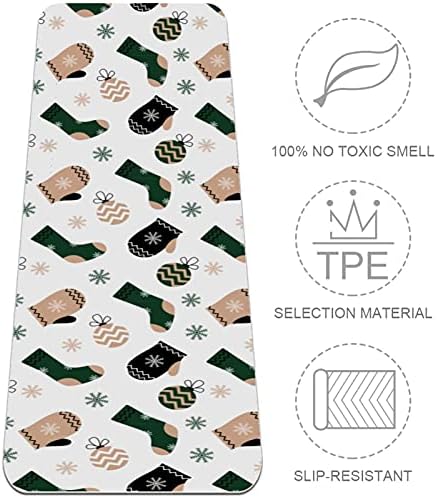 Зимни ръкавици и чорапи Siebzeh, по-дебела подложка за йога премиум-клас, в екологично Чист Гумена подложка