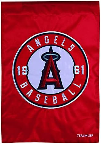 Знаме-Знамето Los Angeles Angels Garden с 2-външна Аппликацией Премиум-клас За Бейзбол На Открито