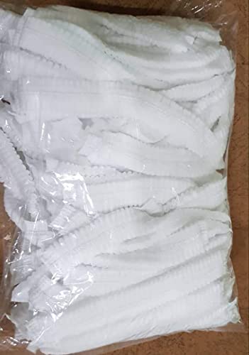 Еднократна Шапчица с начесом Spancare, Покриващи Косата 18 инча (опаковка от 100 броя), бял