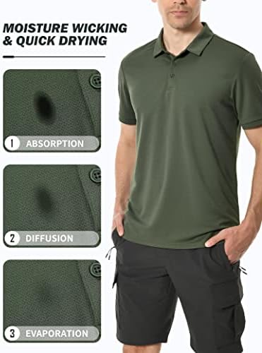 Пионер Лагер Голф Ризи с къси ръкави за Мъже Влагоотводящая Бързосъхнеща Окото Риза С Къс Ръкав Мъжки Тенис Ежедневни Риза