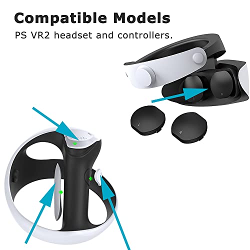 【Комплект от 8 теми】 Контролер PS VR2 Силиконова устойчива на плъзгане тампон L / R Комплект + Защитно покритие