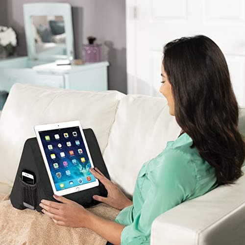 Ontel Pillow Pad Ултра Многоугольная мека поставка за таблета, Сиво - Удобен ъгъл на гледане за iPad, таблети