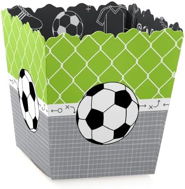 Big Dot of Happiness Goaaal - Мини Кутийки за футболните партита - Кутии за бонбони в чест на рождения Ден или