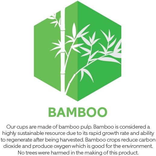 Забележителни Компостируемые, биоразградими, за еднократна употреба кафени чаши от бамбукова хартия, екологично чисти, идеални за употреба на горещи и студени нап