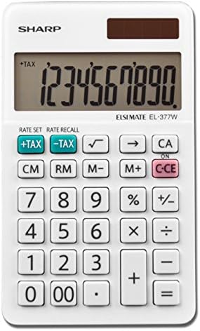 Бизнес калкулатор Sharp EL-377WB, Бяла 2,75