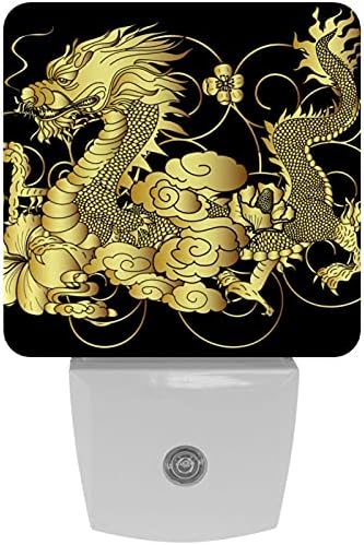 Традиционен китайски Led нощна светлина със Златен Дракон, Детски Ночники за Спални, Една Стена лека нощ с Регулируема