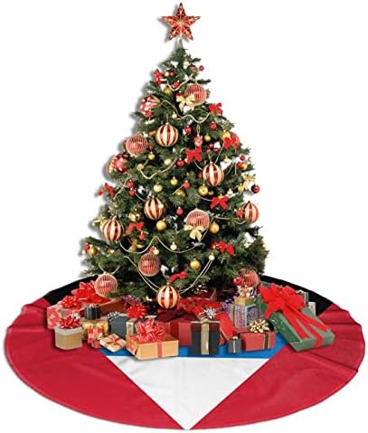 Пола за Коледната елха, 30-48-Инчов Флаг Антигуа и Барбуда, Коледа Подложка за Коледна Украса, Декорация за