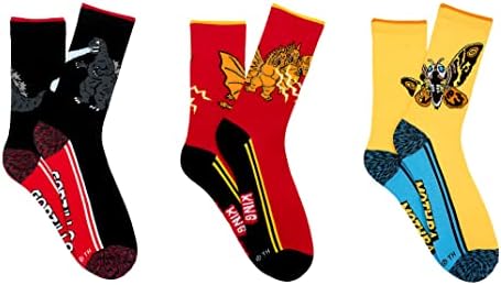 Всичко, което трябва да леггинсов Godzilla Spacedye, 3 чифта чорапи за екипажа - Един размер подходящ за повечето