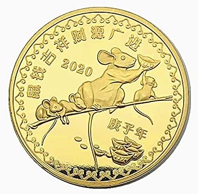 Криптовалюта 2020 Генгзи Годината на Плъха Зодиак Златна Възпоменателна Монета Копие Монети Щастливата Монета