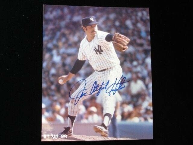 Снимка на Джим Сом на Хънтър с автограф 8x10 - B & B E Holo - Снимки на MLB с автограф