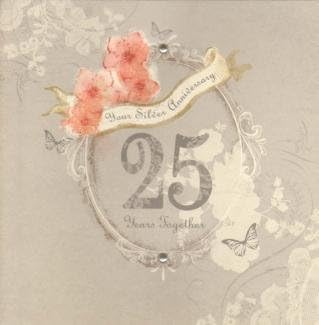 Визитна картичка на 25-тата сребърна годишнина от 'Времето лети' - Средната квадратна