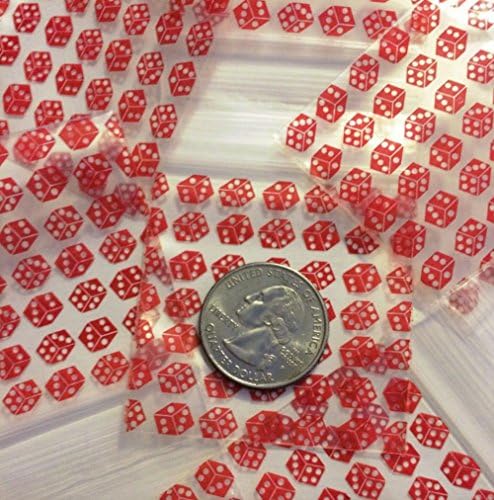 200-2 x 2 Червени Кубчета Малки Пластмасови Пликчета с цип
