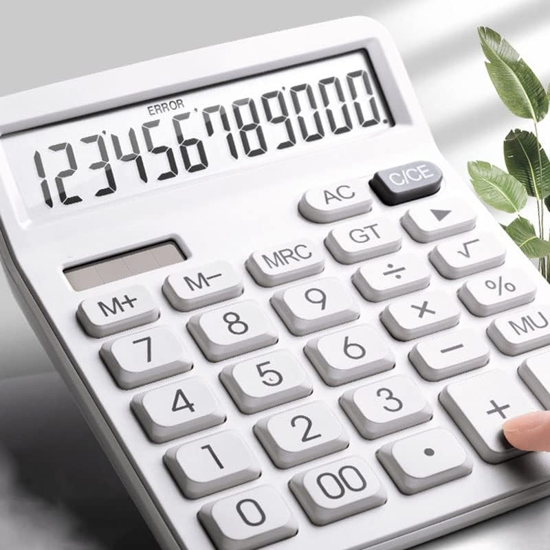 Бизнес калкулатор GANFANREN с 12-фигурални дисплей, по-Голям екран, Калкулатор с двоен източник на захранване,