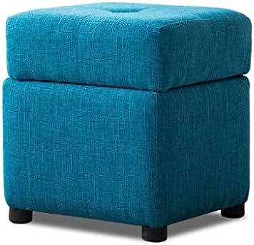 Столче за съхранение на ZDXMZ, Сгъваем за съхранение вкъщи с крака, Осеян лен, здрав, бърз и лесен монтаж, табуретка за крака (Размер: 30 30 30 см) (Цвят: A)