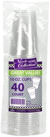Пластмасова чаша за пиене King Zak - 10 мл | Прозрачен | Опаковка от 40 броя (1092)
