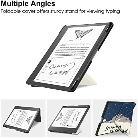 Специално предназначени 10,2-инчов сгъваем калъф-поставка с рисувани за Kindle Scribe с функция за автоматично