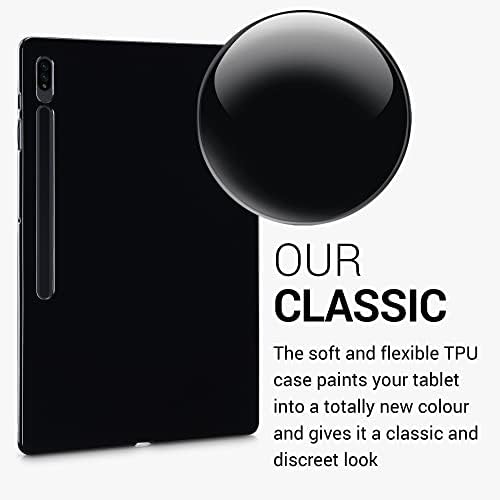 силиконов калъф kwmobile TPU, Съвместим с Samsung Galaxy Tab S8, Ултра-Мек Гъвкав Амортизирующий калъф - Черен Мат