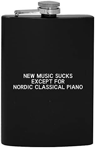 Нова музика - Гадно, с Изключение На скандинавския Класически Пиано - 8-унционная Фляжка за Пиене на Алкохол