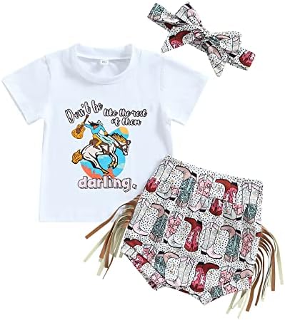 Bingqiling / Комплекти дрехи в западен Стил За Малки Момичета, Лятото, Дрешки За Новородено, Тениска с къси