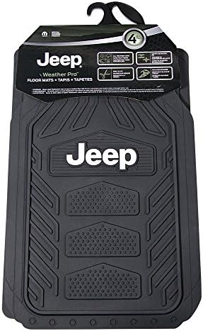 Комплект подови изтривалки Plasticolor Jeep Weatherpro от 4 теми, Постелки за пода (001668R01), Черен