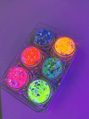 Кутия за 12 Цвята Хамелеон Буци Glitter Mix - Переливающийся, което променя Цвета си в Микс за Чаши, Нийл арт,
